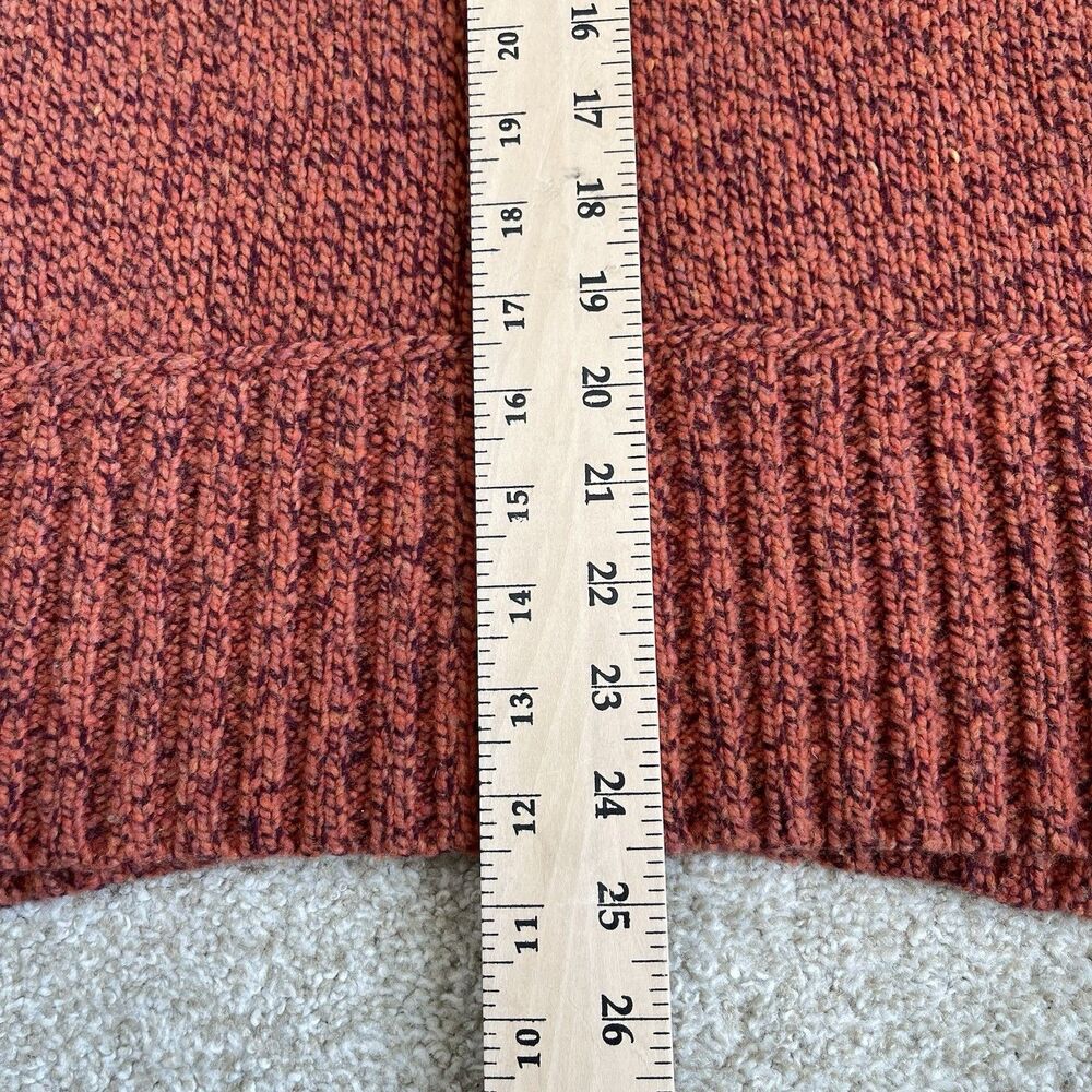 SMARTWOOL Women's Meadow Chunky Sweater Merino Wool Blend - Small Ginger Heather - Picture 9 of 11